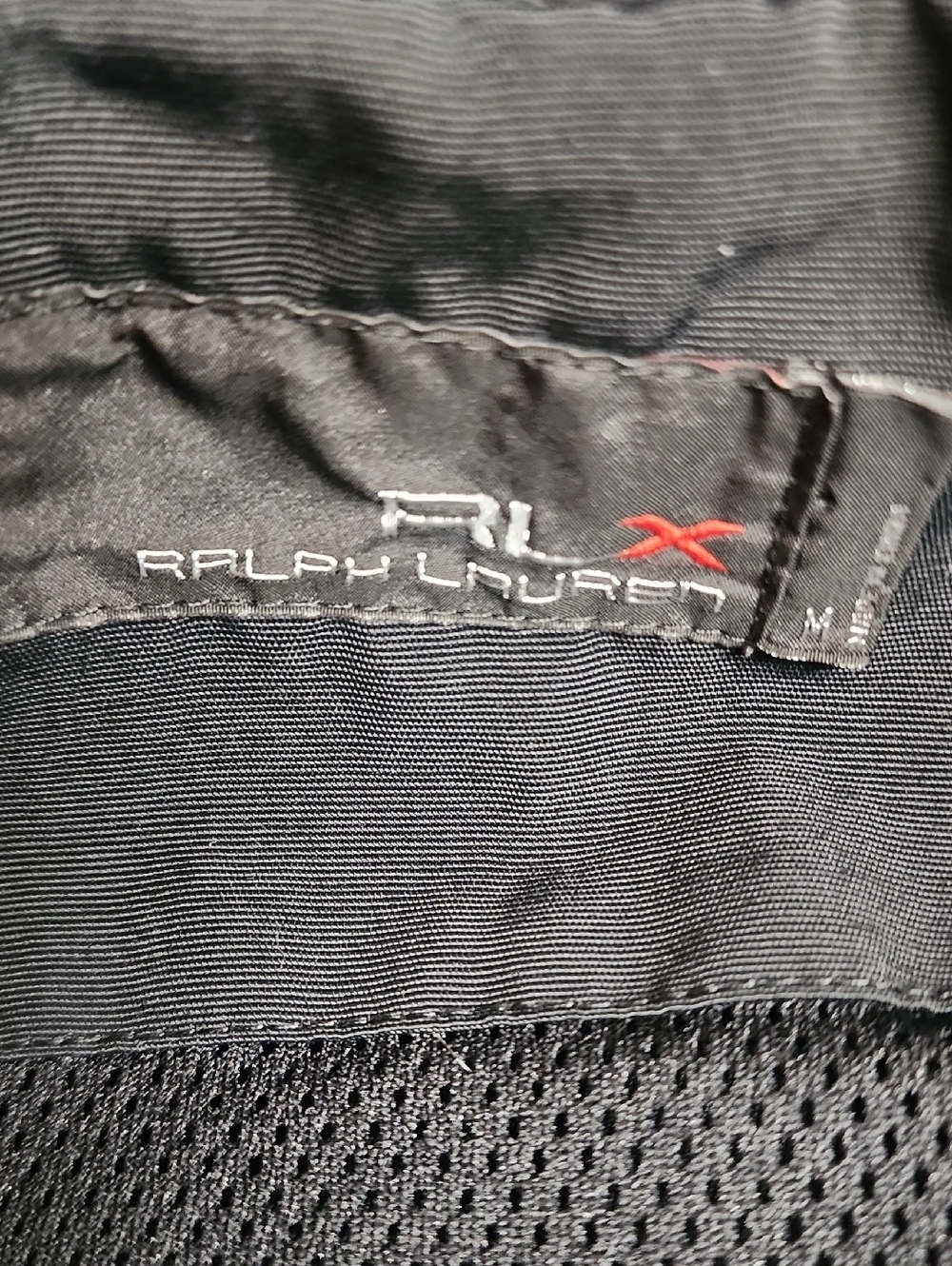 Ralph Lauren RLX Unisex Black Softshell Lined Size M Jacket Moto Biker Gorpcore - Picture 8 of 12